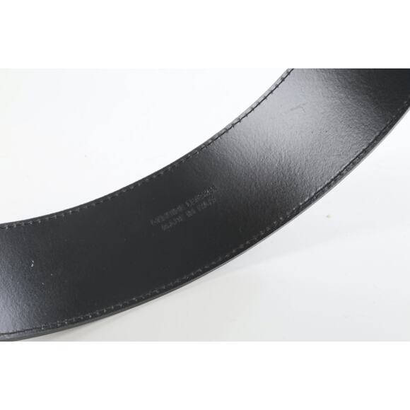 Vintage Set of 2 Black Patent Leather Wide Belts Silver Studded Chain Punk M 85 - Picture 5 of 16